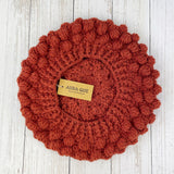 Urjita Bobble Knit Wool Beret Hat - Rust Orange
