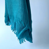 Maisy Cotton Modal Plain Scarf - Cerrulean