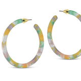 Sophia Hoop Resin Earrings