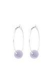 Periwinkle Silver Seaglass Earrings