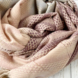 Ottilie Ombre Chevron Blanket Scarf - Dusty Pink