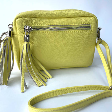 Agnes Tassel Leather Bag - Sherbet