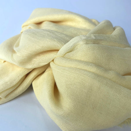 Maisy Cotton Modal Plain Scarf - Vanilla