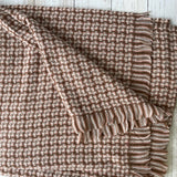 Winnie Houndstooth Knitted Scarf - Beige