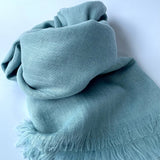 Maisy Cotton Modal Plain Scarf - Duck Egg