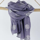 Sophia Rose Gold Foil Scarf - Lavender