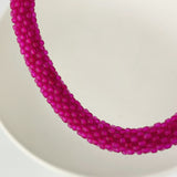 Handmade Glass Bead Tube Bracelet - Pomegranate