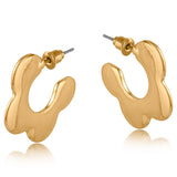 Camille Squiggle Hoop Earrings - Gold/Silver