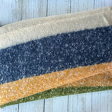 Freya Colour Block Chunky Scarf - Khaki