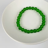 Recycled Translucent Glass Bracelet - Green