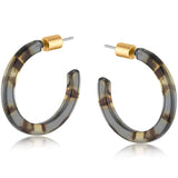 Resin Skinny Hoops - Grey