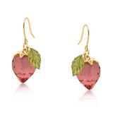 Strawberry Drop Earrings - Red
