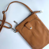 Wren Leather Phone Bag - Tawny