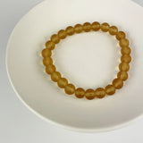 Recycled Translucent Glass Bracelet - Mustard Yellow