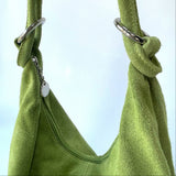 Margot Suede Hobo Bag - Apple