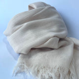 Cotton Modal Plain Scarf - Cream