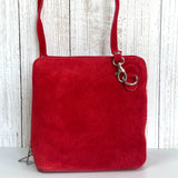 Clara Suede Crossbody Bag - Red