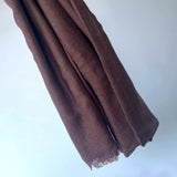 Maisy Cotton Modal Plain Scarf - Coffee