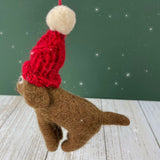 Handmade Felt Cosy Doggy Decoration