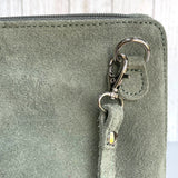Clara Suede Crossbody Bag - Sage