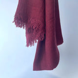 Maisy Cotton Modal Plain Scarf - Burgundy