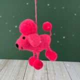 Handmade Felt Pinky Poodle Decoration