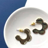 Camille Squiggle Hoop Earrings - Gold/Silver