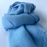 Cotton Modal Plain Scarf - Sky