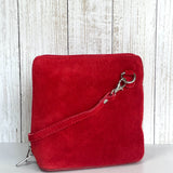 Clara Suede Crossbody Bag - Red