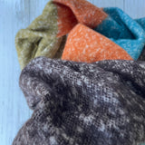 Freya Colour Block Chunky Scarf - Rust