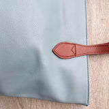 Tara Colour Block Tote - Sky