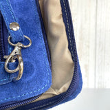 Clara Suede Crossbody Bag - Denim