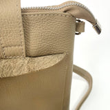 Wren Leather Phone Bag - Beige