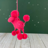 Handmade Felt Pinky Poodle Decoration