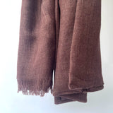 Maisy Cotton Modal Plain Scarf - Coffee