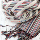 Dana Striped Diagonal Scarf - Pink