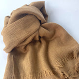 Cotton Modal Plain Scarf - Camel