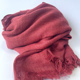 Maisy Cotton Modal Plain Scarf - Berry