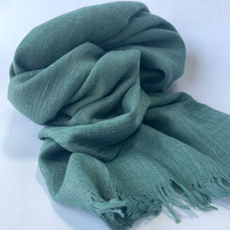 Cotton Modal Plain Scarf - Ocean Teal