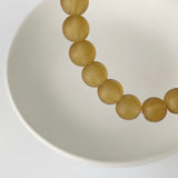 Recycled Translucent Glass Bracelet - Mustard Yellow