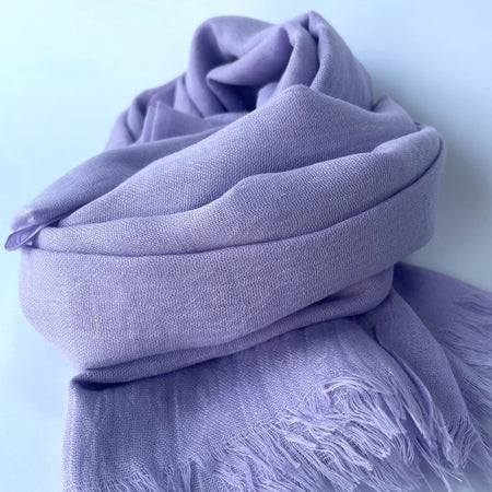 Maisy Cotton Modal Plain Scarf - Lavender