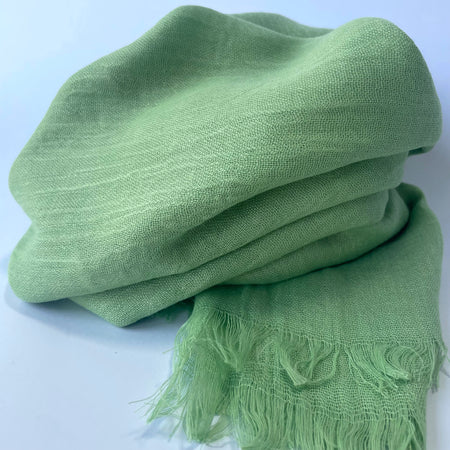Cotton Modal Plain Scarf - Apple