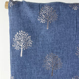 Sophia Rose Gold Foil Scarf - Denim