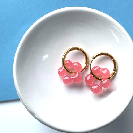 Olympia Beaded Huggie Hoops