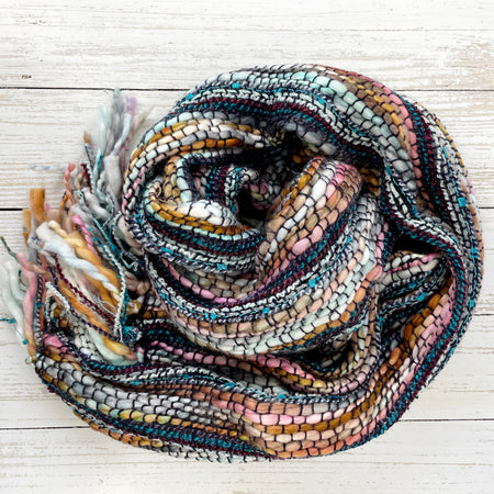 Winnie Masala Woven Scarf - Blue Ice
