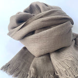 Cotton Modal Plain Scarf - Stone