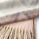 Ottilie Ombre Chevron Blanket Scarf - Dusty Pink