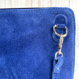 Clara Suede Crossbody Bag - Denim