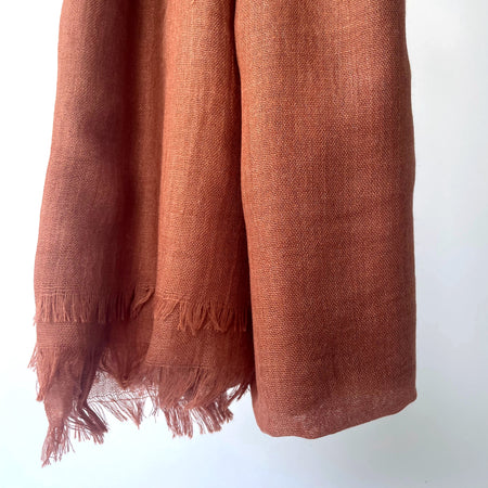Maisy Cotton Modal Plain Scarf - Clay