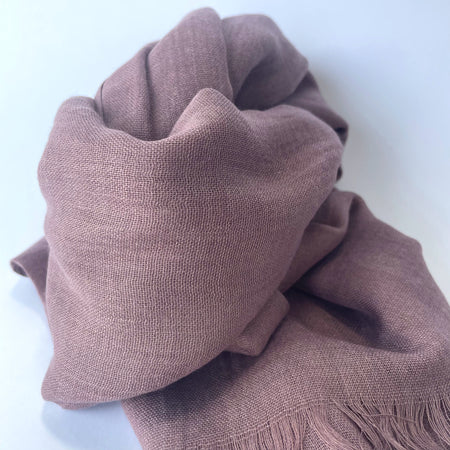 Cotton Modal Plain Scarf - Rose Dust